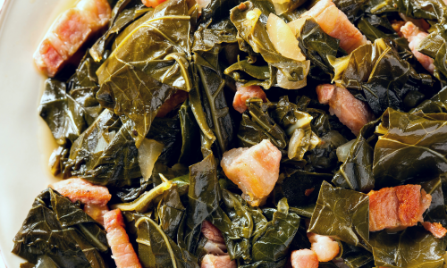 photo of a plate of southern greens