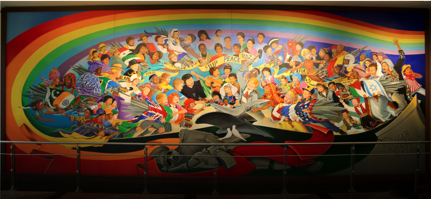 Image of the mural Children of the World Dream of Peace
