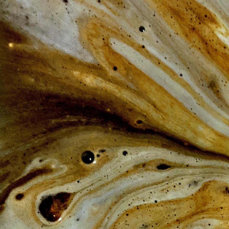 Closeup of what may be the crema of espresso. 