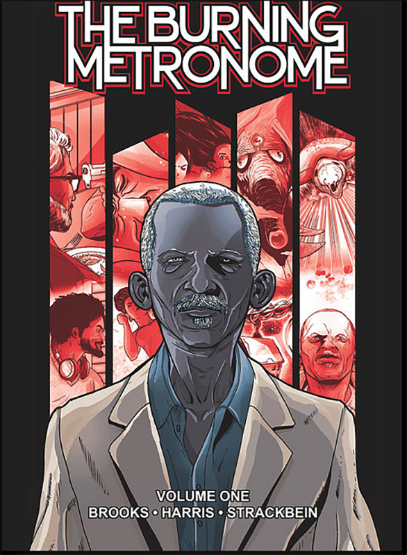 cover of the graphic novel, The Burning Metronome
