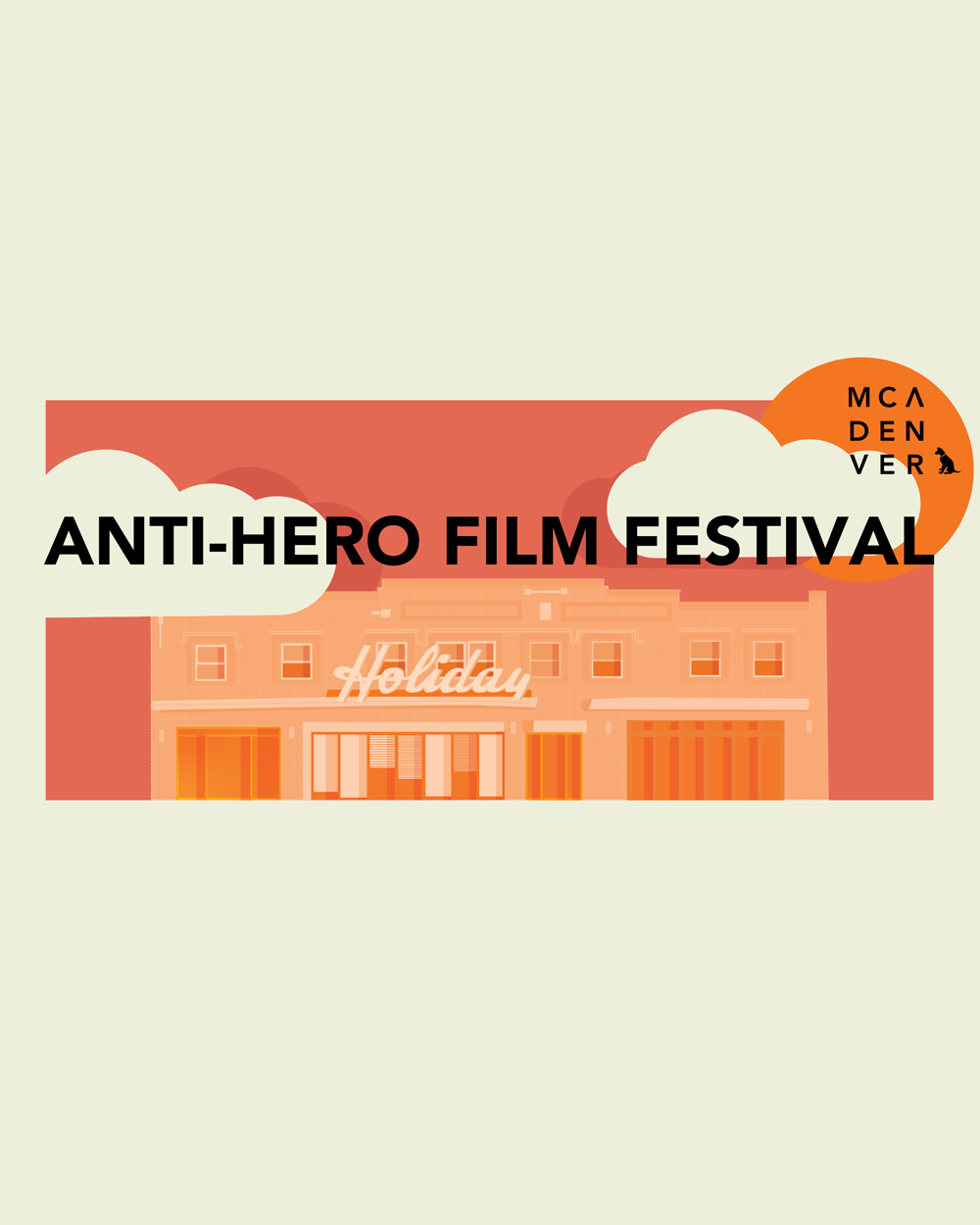 graphic designed image for anti hero film festival