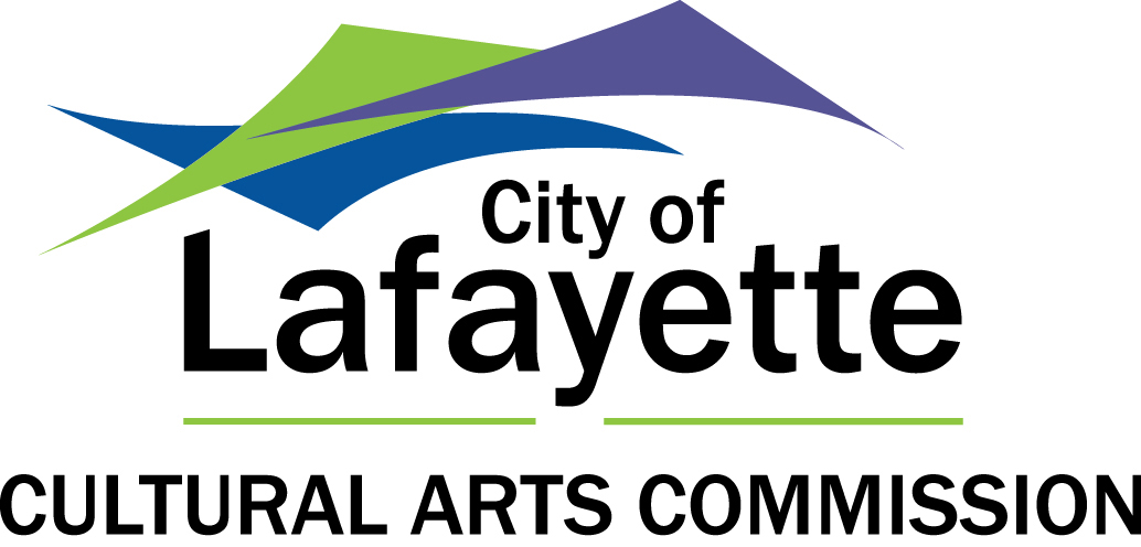 Logo that reads, "City of Lafayette" in big black text and "Cultural Arts Commission" in smaller black text underneath.