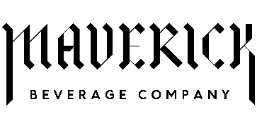 Logo that reads, "Maverick Beverage Company" in black font and all capital letters.